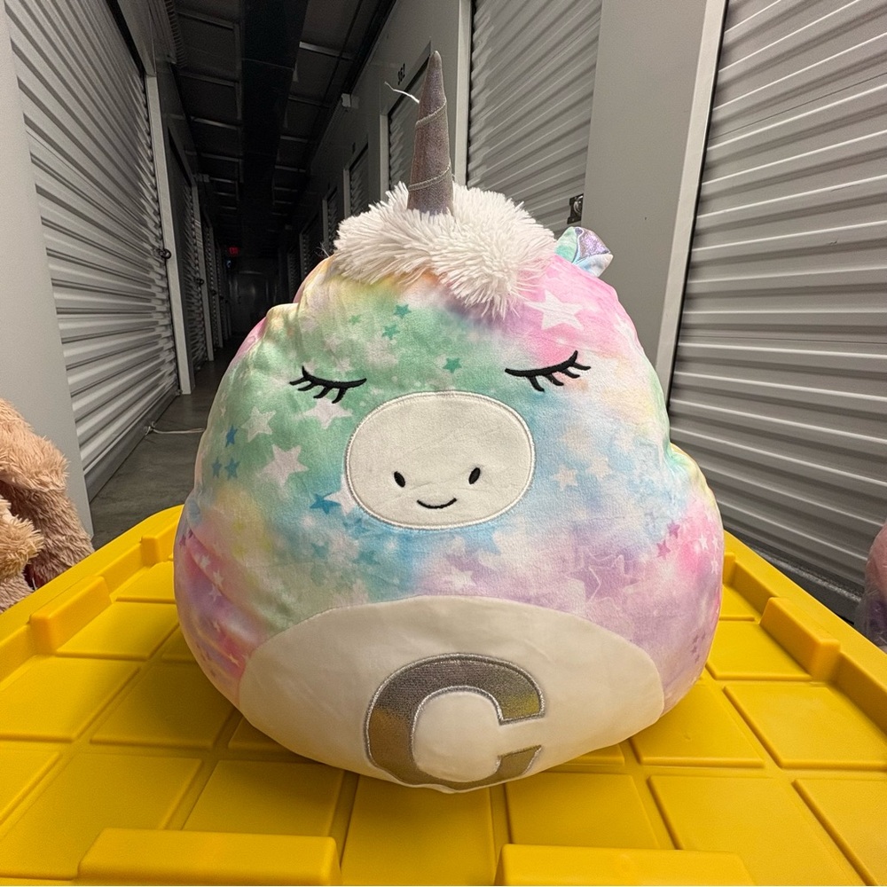 Pastel Rainbow Unicorn Initial Squishmallow Justice